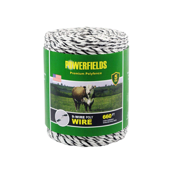 Powerfields EW936-660 Premium Polywire with 9-Stainless Steel Wire, 660'