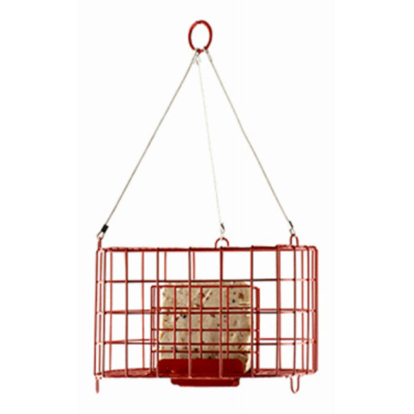 Woodlink SINGLEPOSTSUET Pop Out Suet Basket Bird Feeder, Holds 1 Suet Cake