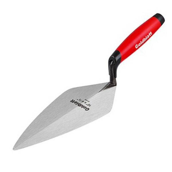 Goldblatt G01690 London Style Brick Trowel with Soft Grip Handle, 10" x 4-5/8"