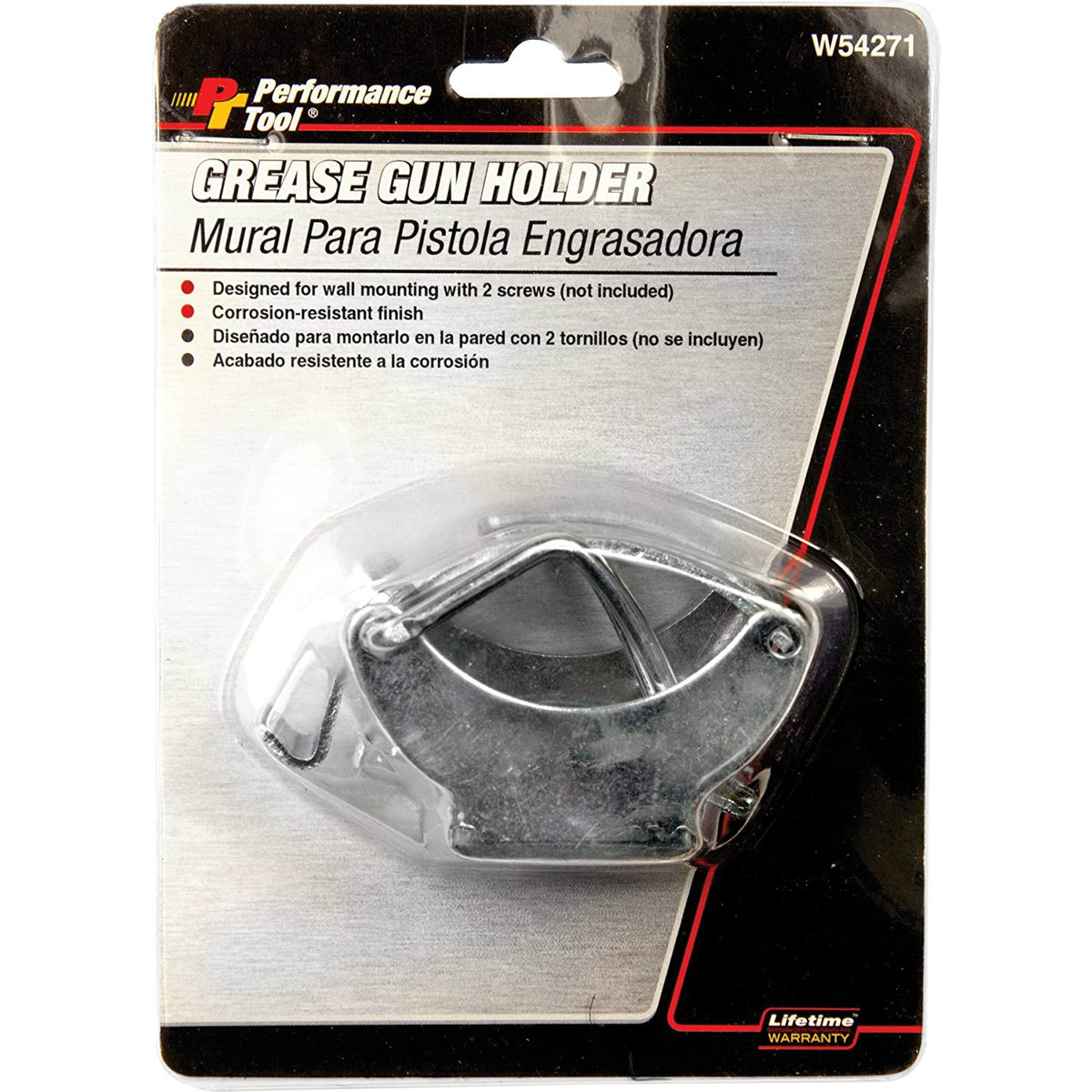 Performance Tool W54271 Wall Mounted Grease Gun Holder with Center Latch Locks
