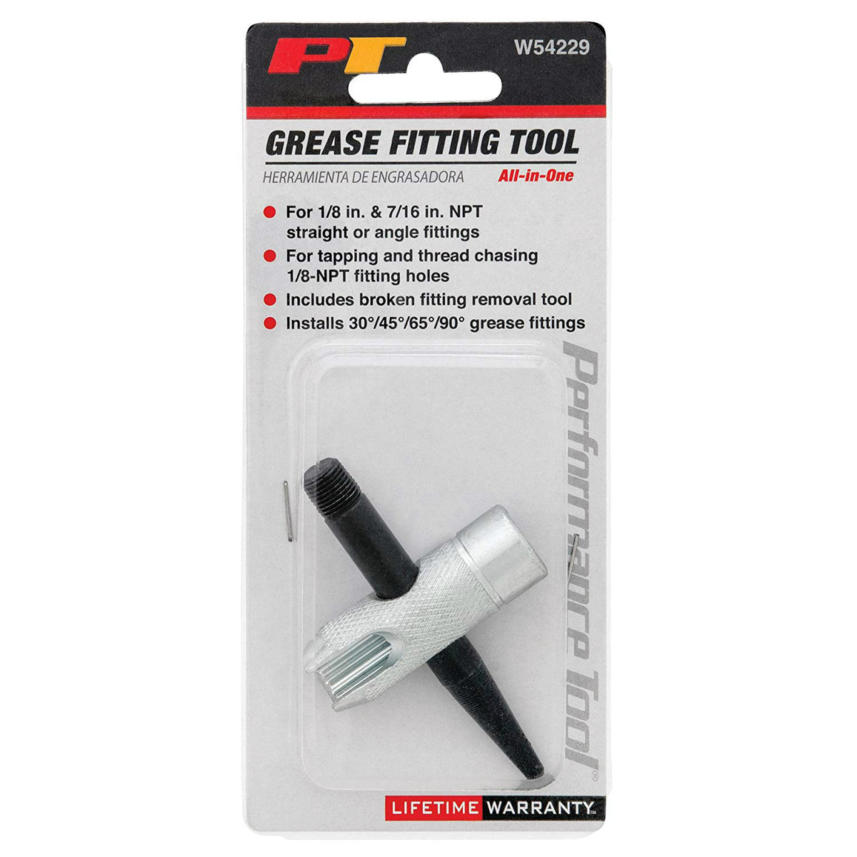 Performance Tool W54229 All-In-One Grease Fitting Tool for 1/8" & 7/16" Fitting