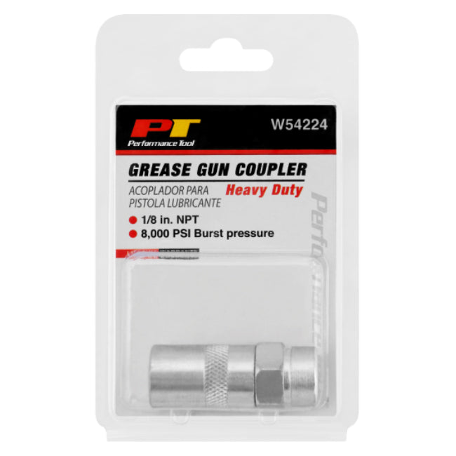 Performance Tool W54224 Heavy-Duty Grease Gun Coupler, 1/8" NPT