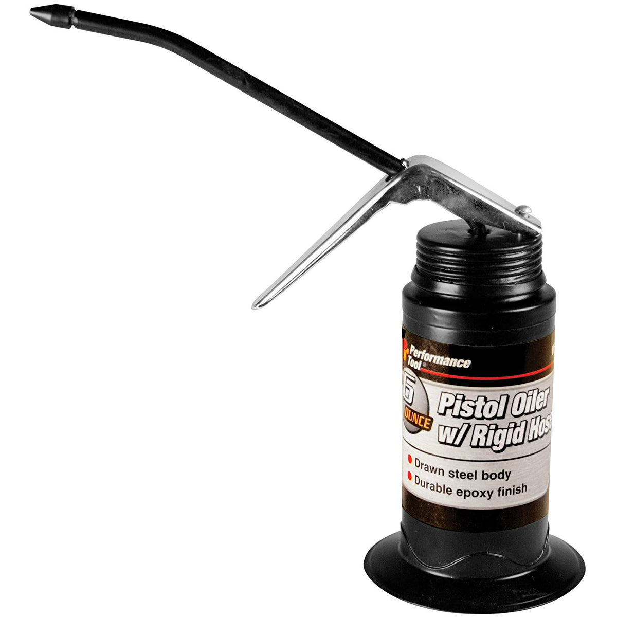 Performance Tool W54264 Pistol Oiler with Rigid Hose, Steel, 6 Oz