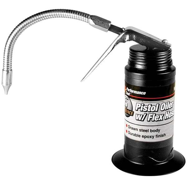 Performance Tool W52465 Pistol Oiler with Flex Hose, Steel, 6 Oz