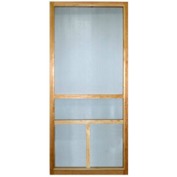 Wood Products 3068TBAR-B Heavy-Duty Wood Screen Door w/ T-Bar, 3' x 6' 8"