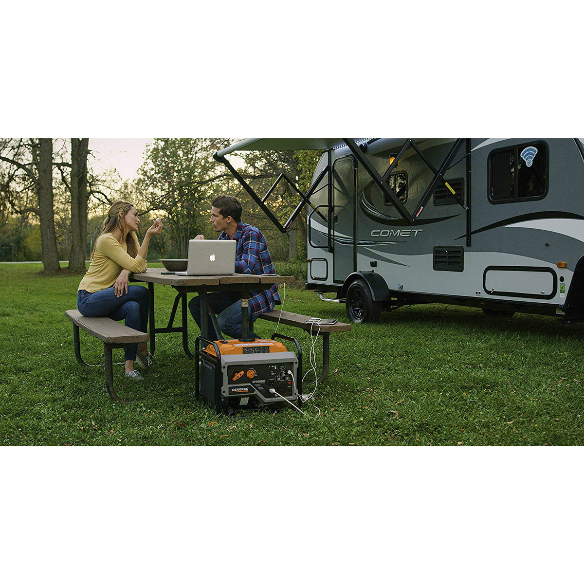 Generac 7128 GP Series 3500iO Portable Generator with Open Frame, 3000 Watts