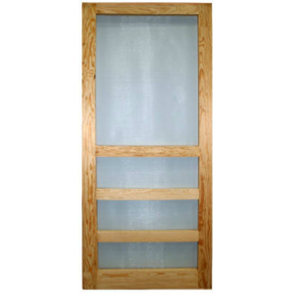 Wood Products 3068HD3BAR-B Heavy-Duty Wood Screen Door, 3-Bar, 3' 6" x 6' 8"