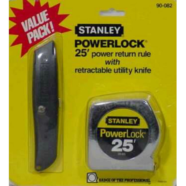 Stanley 90-082 Utility Knife & 25' Tape Measure