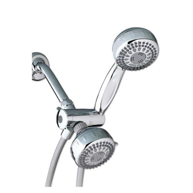 Waterpik TRS-523T/553E PowerSpray Dual Shower Head, 5 Spray Setting, Chrome,2GPM