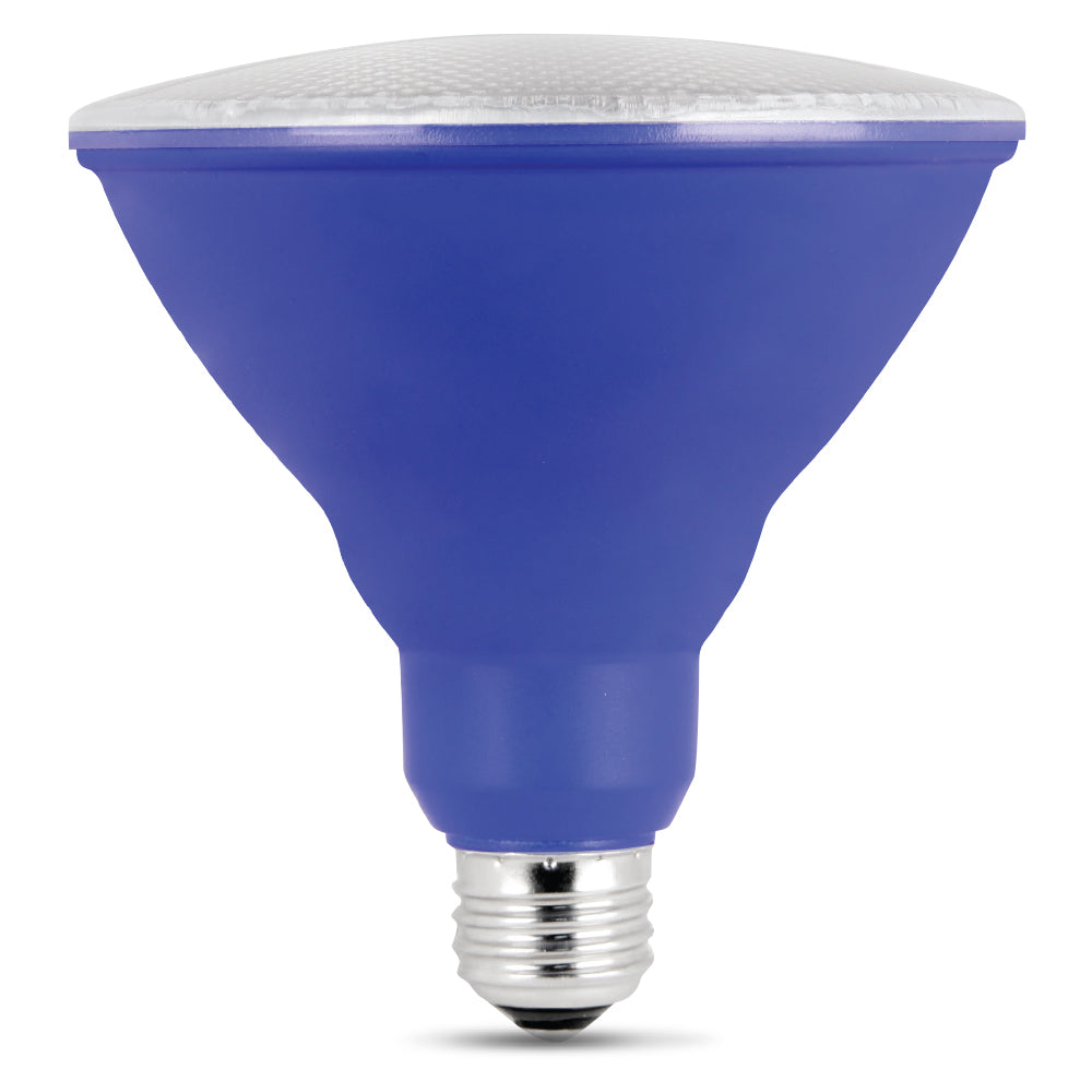 Feit PAR38/B/10KLED/BX Non-Dimmable Blue LED Bulb, PAR38, 7W