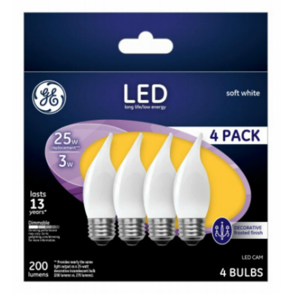 GE 37396 Decorative 25W Replacement LED Bulb, 2.5W, 4-Pack