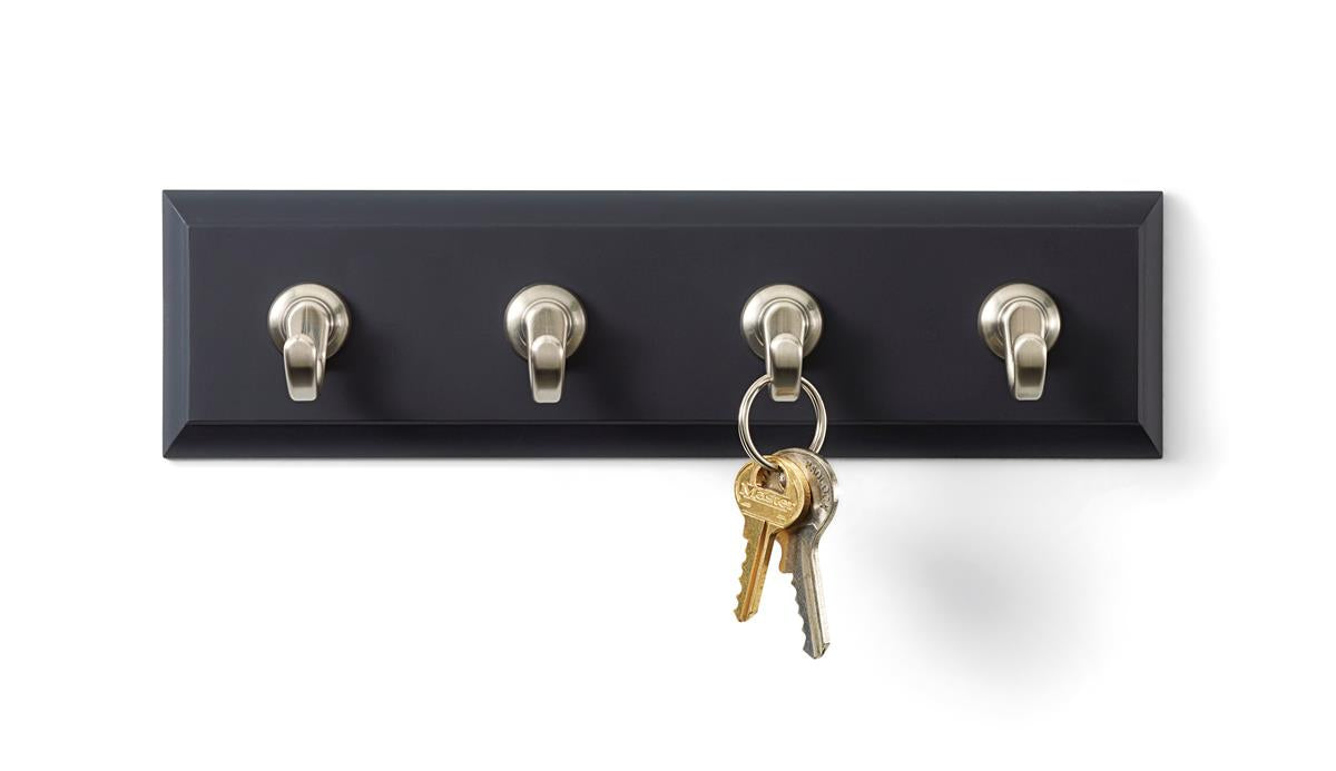Command HOM-18S-ES Slate Key Rail 8" with 6 Adhesive Strips