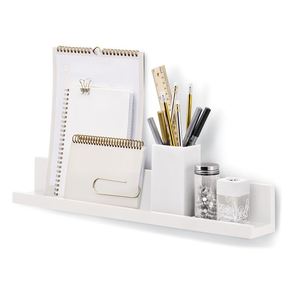 Command HOM21Q-ES Picture Ledge with 10 Strips, Quartz, 21"