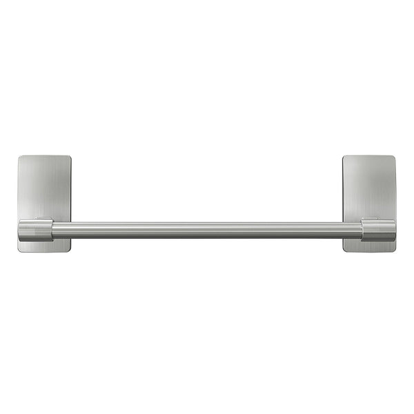 Command BATH41-SN-ES Bath Satin Nickel Hand Towel Bar, 9"