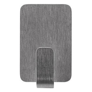 Command 17031SS-4ES Stainless Steel Metal Hooks with 5 Strips, Small, 4-Pack