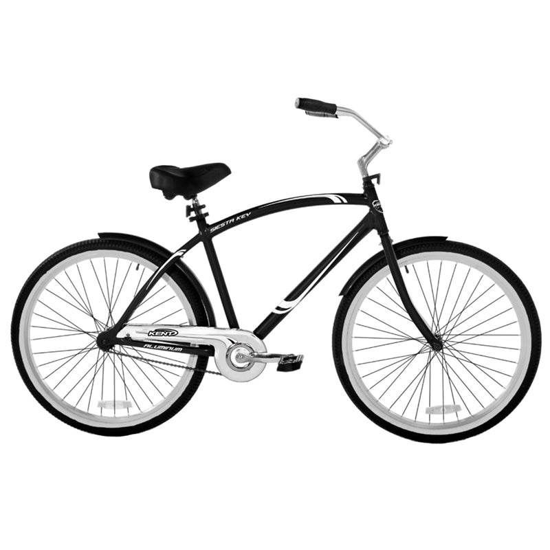 Kent 82662 Men's Cruiser Bicycle, Aluminum, Black, 26 Inch