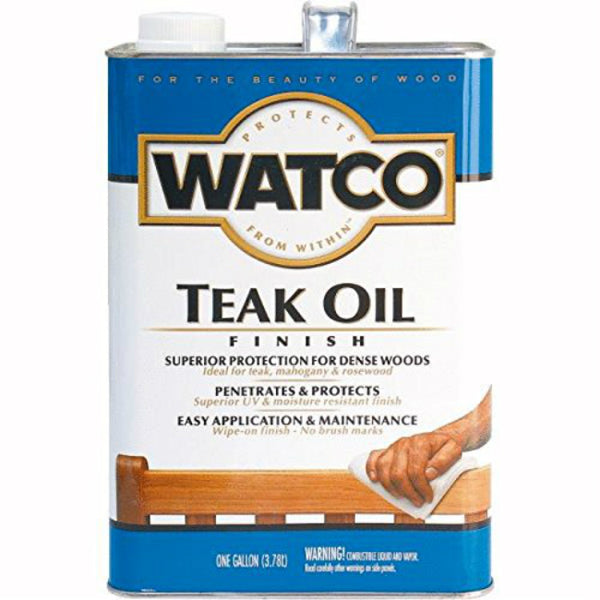 Watco 242225 Teak Oil One-Step Finish for Dense Woods, 1-Gallon