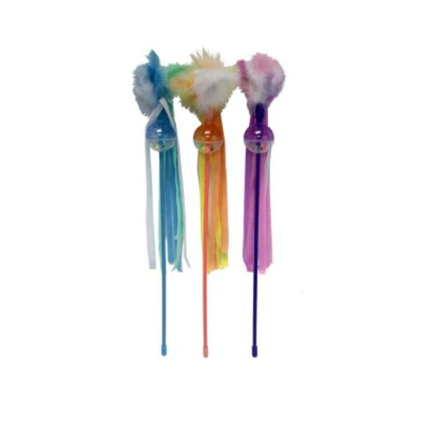 Multipet International 20138 Lattice Ball Teaser with Colorful Feathers, 18"