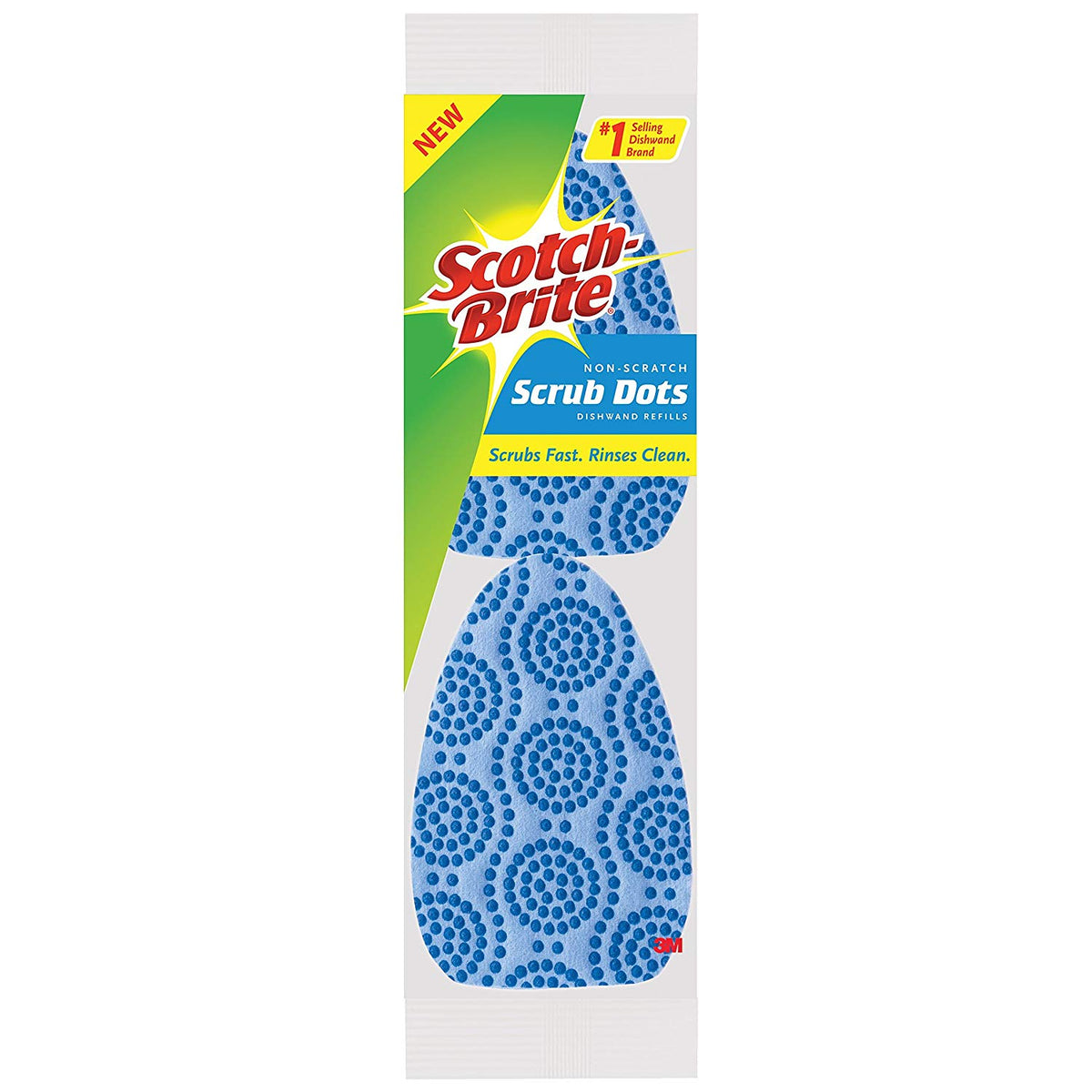 Scotch-Brite 487-2-7 Scrub Dots Non-Scratch Dishwand Refills, 2-Pack