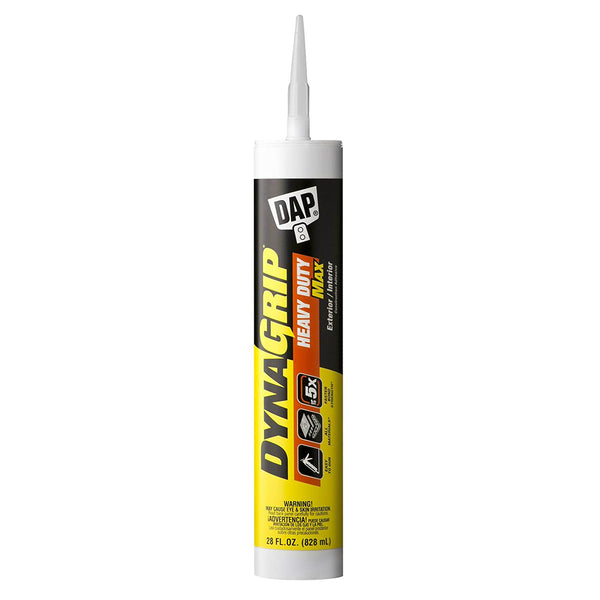 DAP 27512 DynaGrip Heavy Duty Max Construction Adhesive, White, 28 Oz