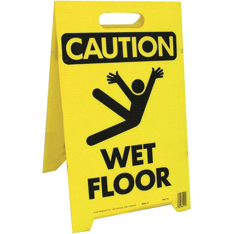 Hy Ko PFS-11 Wet Floor Sign 20" High, 2-Sided