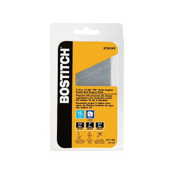 Bostitch BTFN15PP Brad Nails with Bright Finish, 15-Gauge, 900 Count