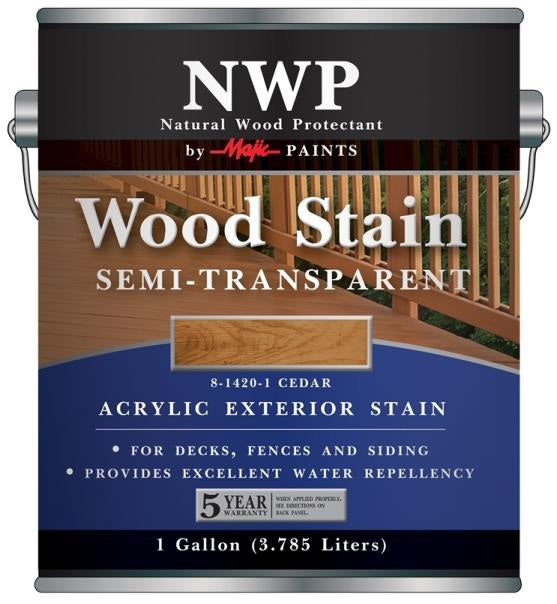 Majic 8-1420-1 NWP Semi-Transparent Exterior Wood Stain, 1 Gallon