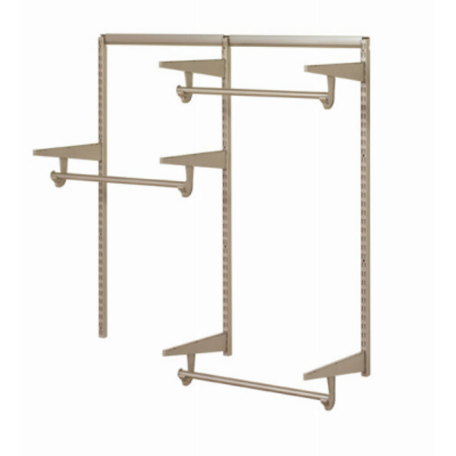 Knape & Vogt 0300-KITA-4CN Closet Culture Hardware Kit, Champagne Nickel, 4'