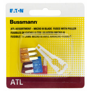 Bussmann BP/ATL-A4-RPP Micro III Blade Fuses with Puller, 4-Pack