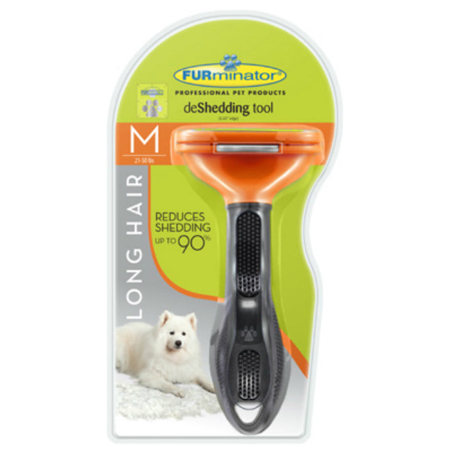 FURminator P-92914 Undercoat deShedding Tool for Long Hair Dog, Medium