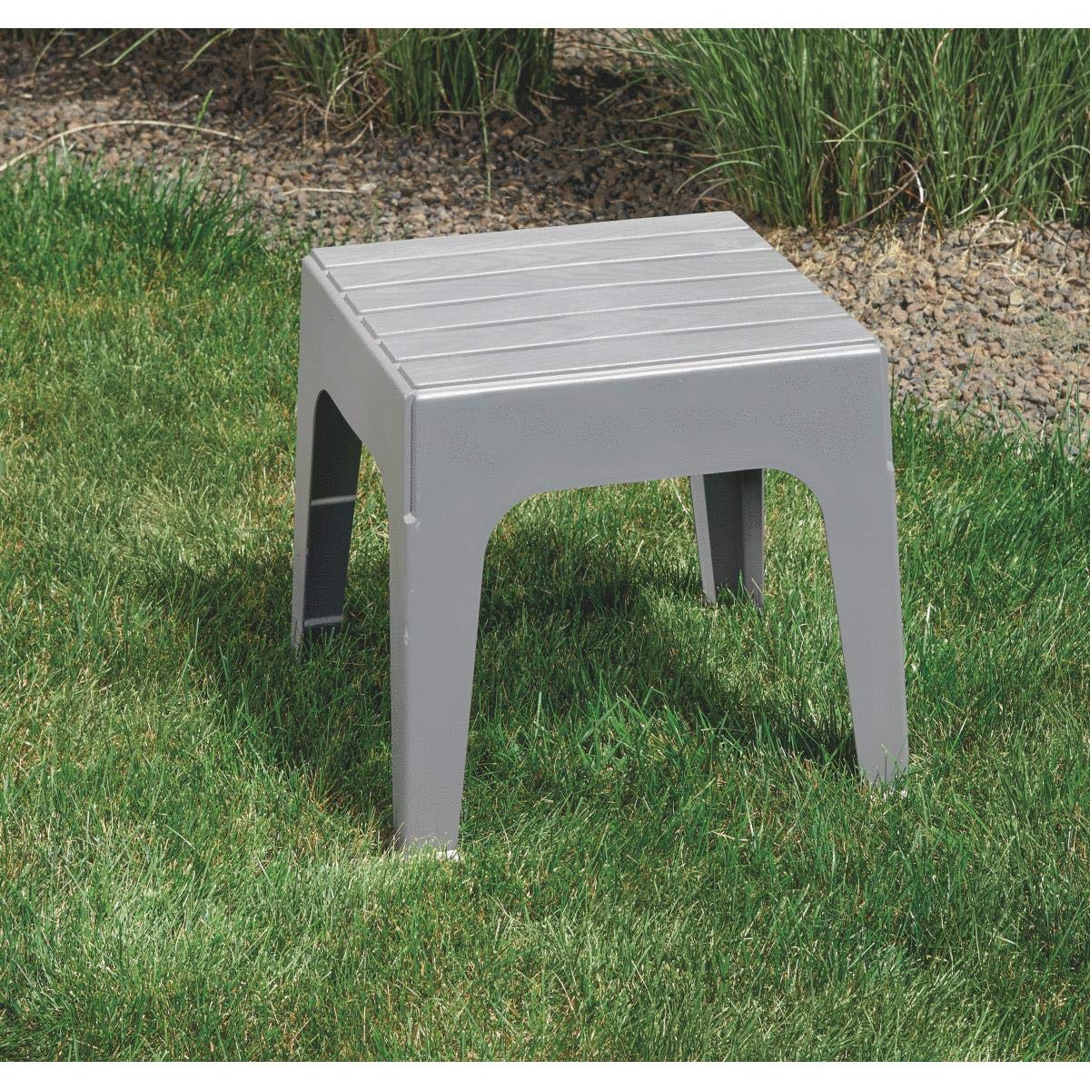 Adams 8090-13-3731 Big Easy Square Stackable Side Table, Gray