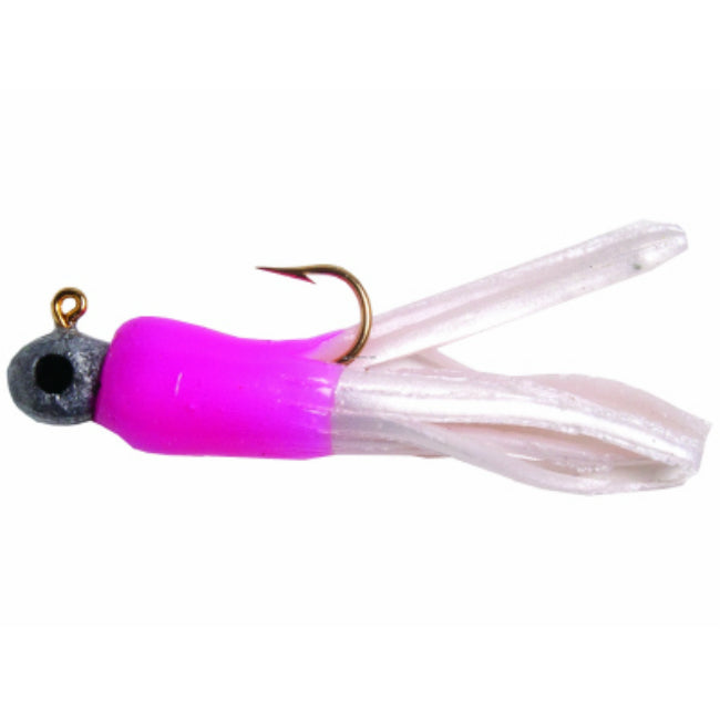 Betts 0117-0044 Mini Tube Jig with Gold Wire Hook, Pink/Pearl, 1/32 Oz, 3-Pack