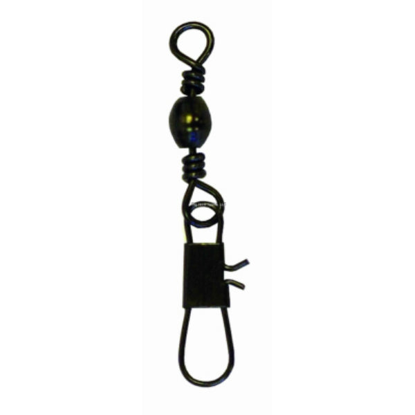 Eagle Claw 0848-2154 Barrell Swivel with Interlock Snap, Black, Size 1, 3-Pack