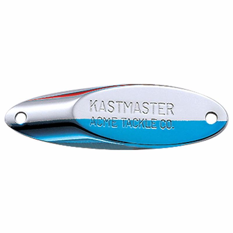 ACME 0287-0055 Kastmaster Plain Treble Hook, Chrome & Neon Blue, 1/8 Oz