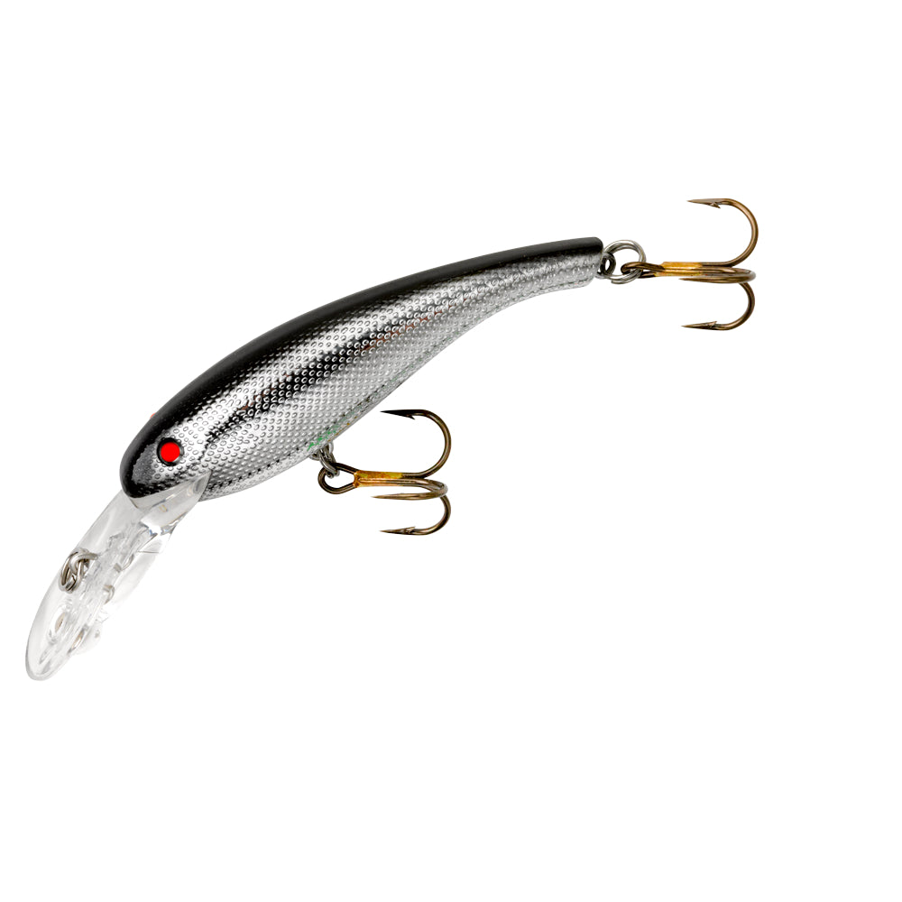 Cotton Cordell 0141-3457 Floating Wally Diver Crankbait Lure, Chrome/Black, 2.5"