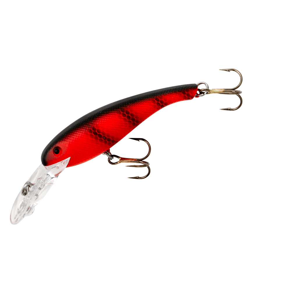 Cotton Cordell 0141-3548 Wally Diver Crankbait Lure, Fluorescent Red/Black, 2.5"