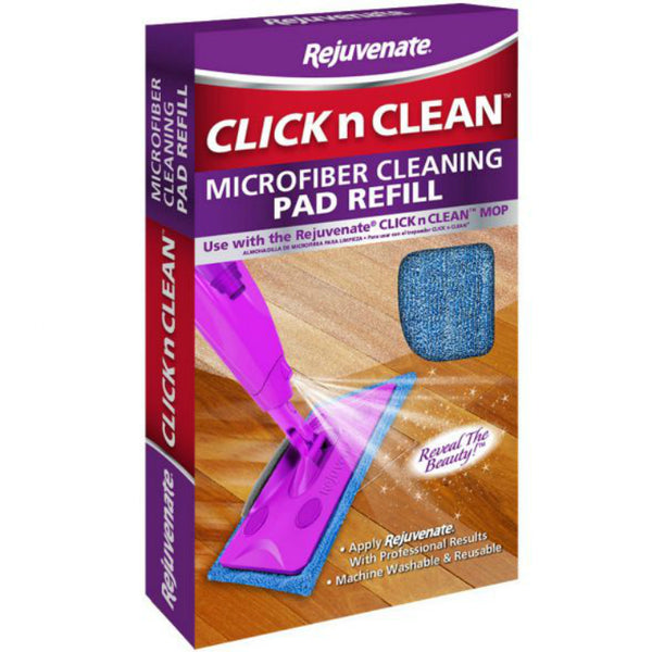 Rejuvenate RJCLICKMOPCLEAN Click-N-Clean Microfiber Mop Cleaning Pad Refill