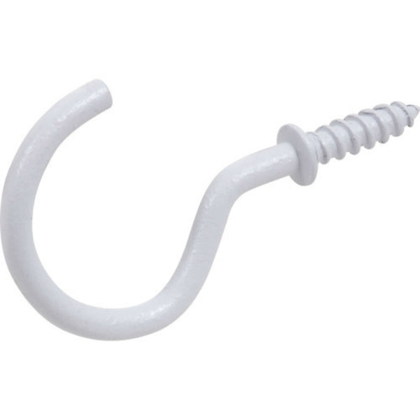 Hillman 122235 White Coating Cup Hooks, 7/8", 8-Pieces