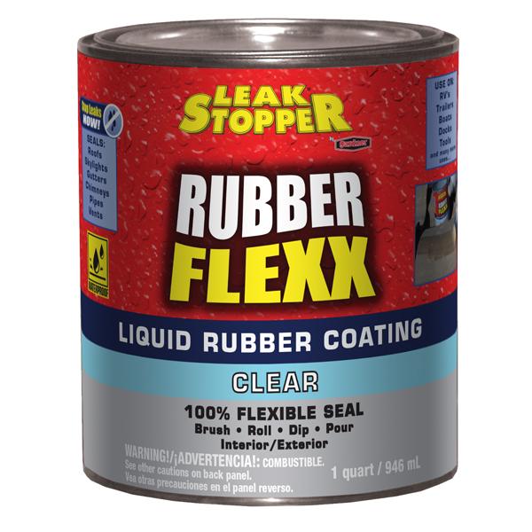 Leak Stopper 5578-1-02 Rubber Flexx Liquid Rubber Coating, White, 1 Qt