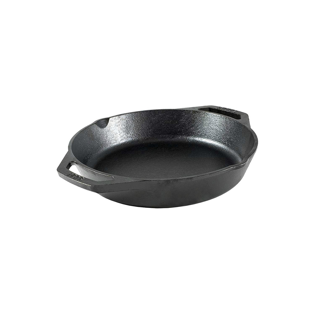 Lodge 10.25 in. Dual Handle Cast Iron Grill Pan, Black