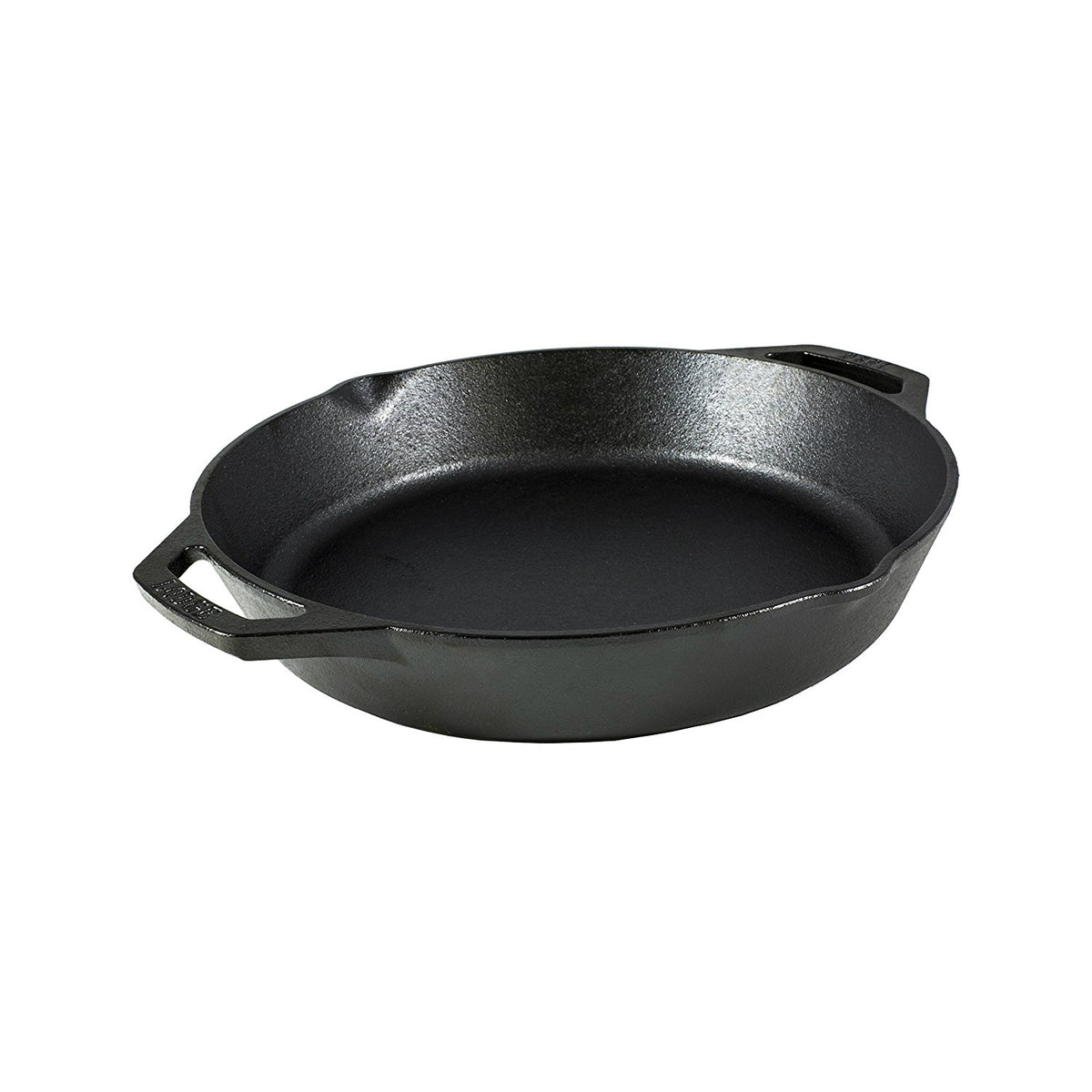 Lodge L10SKL Cast Iron Pan with Dual Handle, Black, 12"