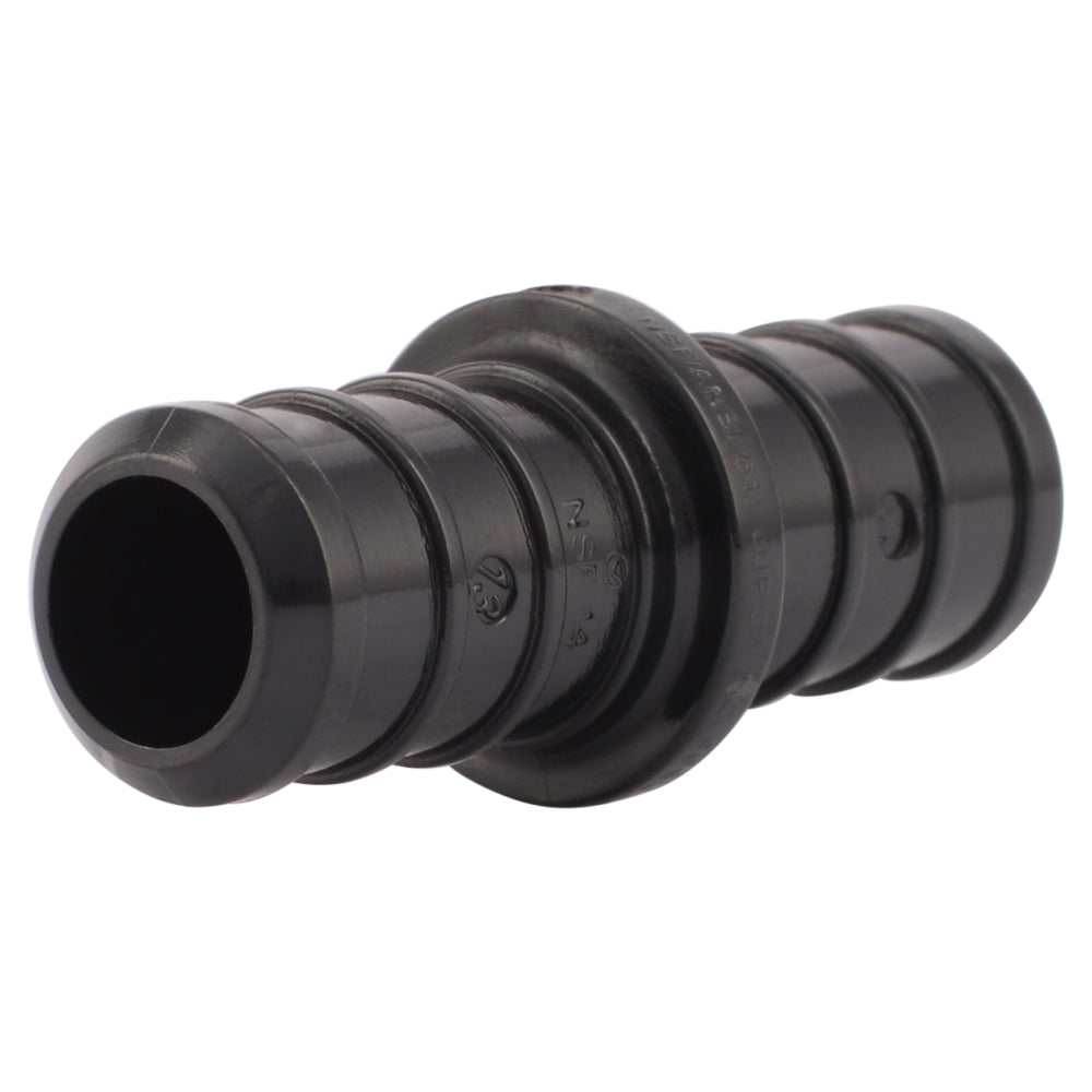 SharkBite UP008A5 PEX Poly Alloy Barb Straight Coupling, 1/2", 5-Pack