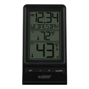 La Crosse 308-1415BW Wireless Thermometer w/ 12/24 Hour Time Display