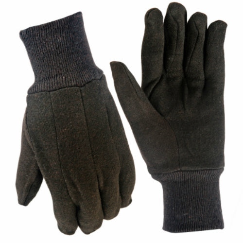 True Grip 98432-06 Men's Brown Cotton Jersey Gloves, Large, 6-Pack