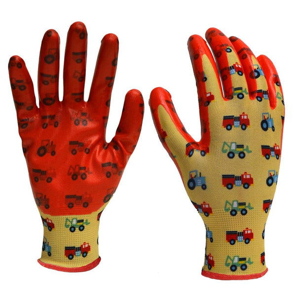 Digz 7661-26 Boy's Latex-Free Nitrile Dipped Garden Glove, Youth