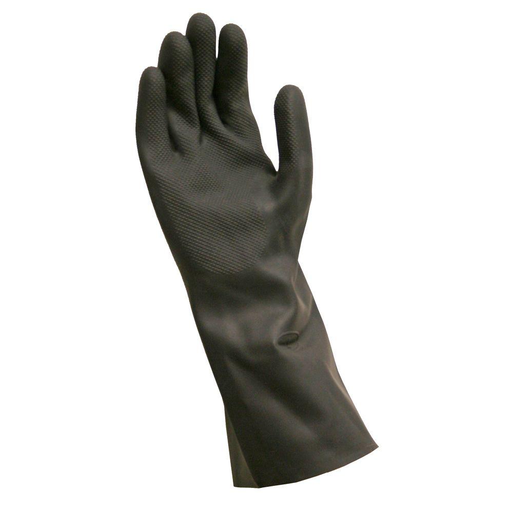 Grease Monkey 23403-26 Long Cuff Neoprene Gloves, Black, Large