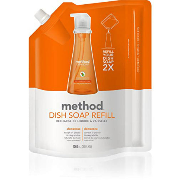 Method 01165 Dish Pump Refill, Clementine, 36 Oz