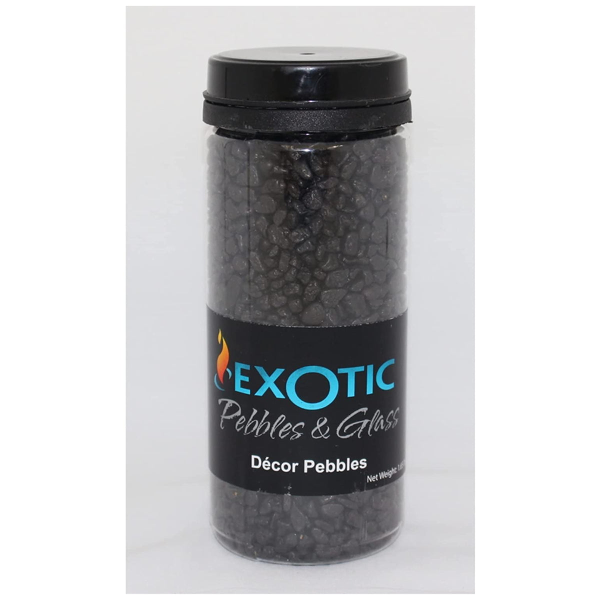 Exotic Pebbles & Aggregates EP-H-94-40C Decor Pebbles, Black, 1.65 Lb