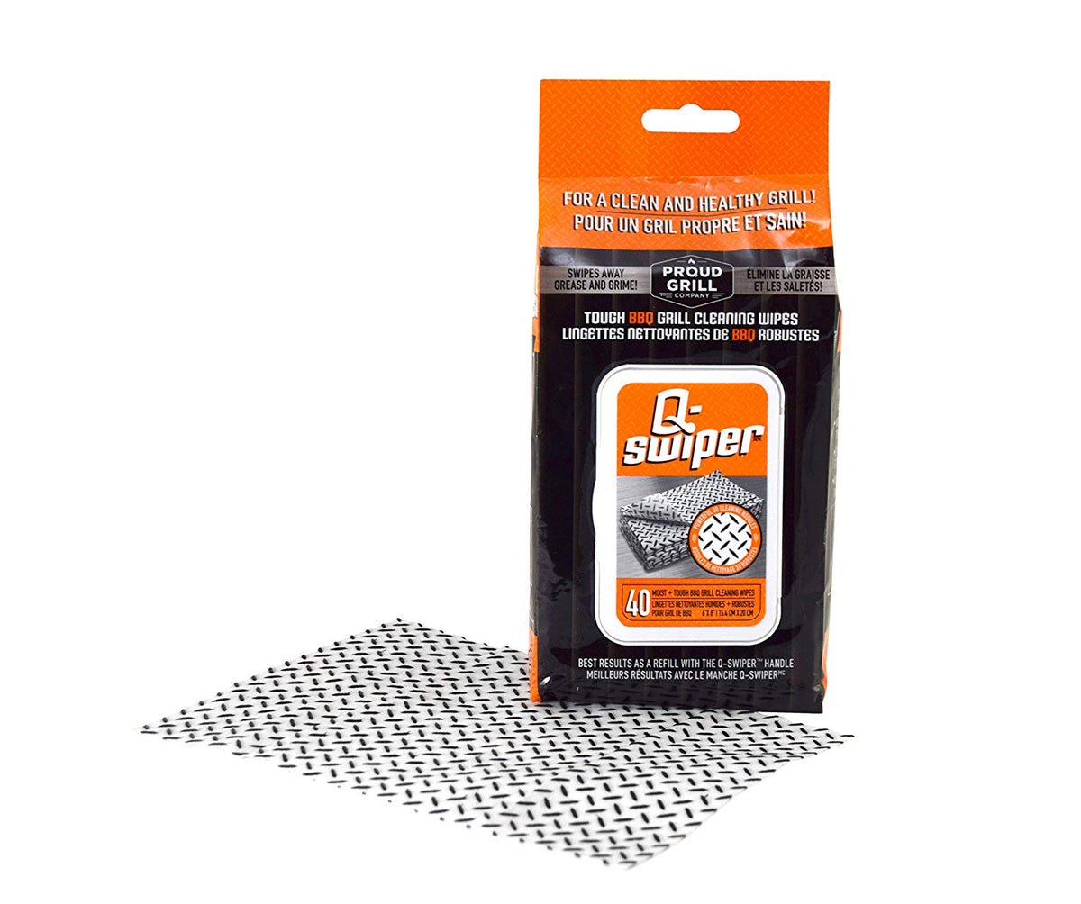 Proud Grill 2400C Q-SWIPER BBQ Grill Cleaning Wipes Refill, 40-Count