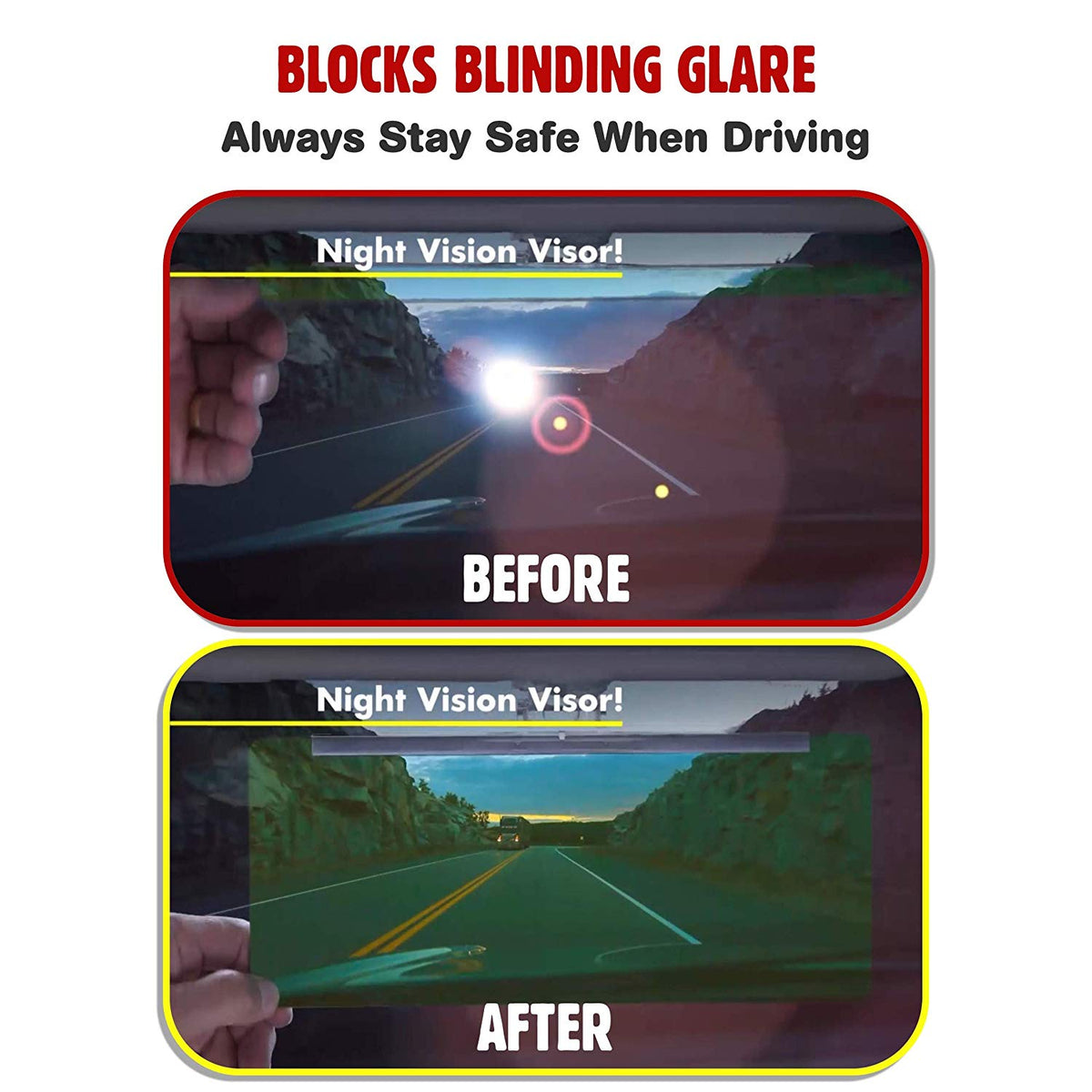 Bell-Howell 2092 Tac Visor Day & Night 2-In-1 Car Visor